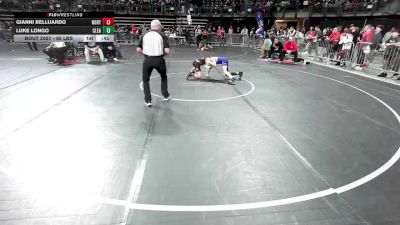 85 lbs Round Of 32 - Gianni Belluardo, North Bergen vs Luke Longo, Clearview