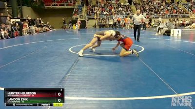 145 lbs Quarterfinal - Landon Zink, E1-Sheyenne vs Hunter Helgeson, W4-Bismarck Century