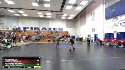 197 lbs Quarters & 1st Wb (16 Team) - Marco Silva, Fresno City College vs Mahamed Mukoma, Shasta Community College