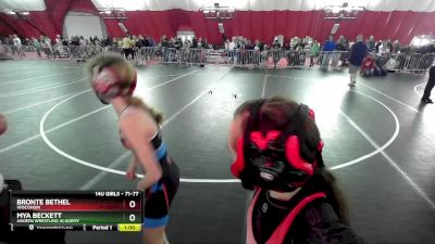 71-77 lbs Round 1 - Mya Beckett, Askren Wrestling Academy vs Bronte Bethel, Wisconsin