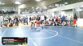 155 lbs Cons. Round 3 - Logan Jorissen, Hart vs Vernon Riggins, Michigan West Wrestling Club