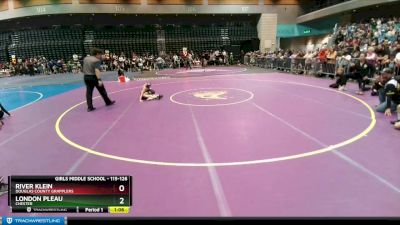 115-126 lbs Round 4 - River Klein, Douglas County Grapplers vs London Pleau, Chester