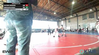 90 lbs 3rd Place - Rayden Wishard, Claremore Wrestling Club vs Dewyatte Stout, Heat