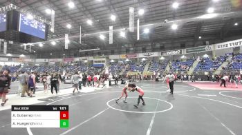 61 lbs Semifinal - Aaliyah Gutierrez, Pomona WC vs Ayden Huegerich, Bear Cave WC