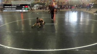 55 lbs Quarterfinal - Kameron Toney, Seymour Youth Wrestling Club vs Nicholas Dennis, Elite Wrestling Academy