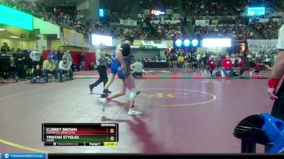 A - 138 lbs Semifinal - Tristan Stygles, Havre vs Currey Brown, Custer Co. (Miles City)