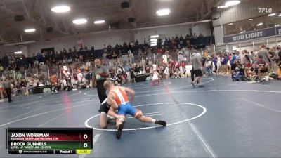 135 lbs Champ. Round 2 - Brock Gunnels, Level Up Wrestling Center vs Jaxon Workman, Michigan Grappler Training Cen