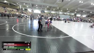 140 lbs Quarterfinal - Emery Gibson, Seymour Youth Wrestling vs Aria Hancock, Blackman Wrestling Club