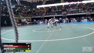 189 lbs Cons. Semi - Isaiah Mann, Homer High School Mariners vs Warren Blood, Valdez High School