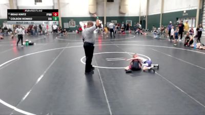 55 lbs Semifinal - Beau Kintz, Pikes Peak Warriors Wrestling vs Colson Romeo, Unattached