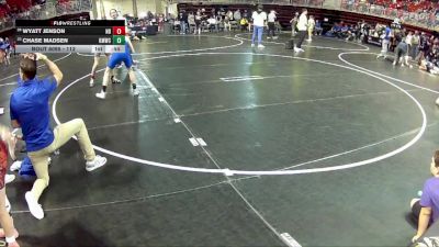 112 lbs Champ. Round 2 - Wyatt Jenson, Nebraska Boyz vs Chase Madsen, Kearney MatCats Wrestling Club