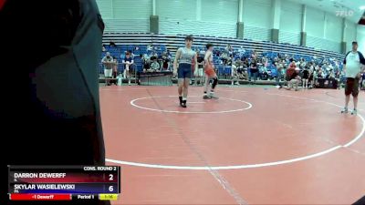 132 lbs Cons. Round 2 - Darron Dewerff, IL vs Skylar Wasielewski, PA