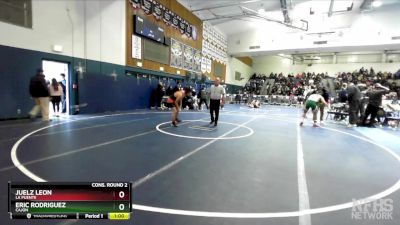 157 lbs Cons. Round 2 - Eric Rodriguez, Cajon vs Juelz Leon, La Puente