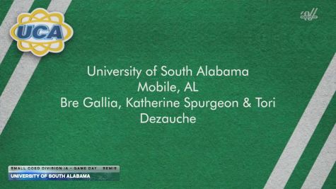University of South Alabama [2026 Small Coed Division IA - Game Day Semis] 2026 UCA & UDA College Cheerleading and Dance Team National Championship