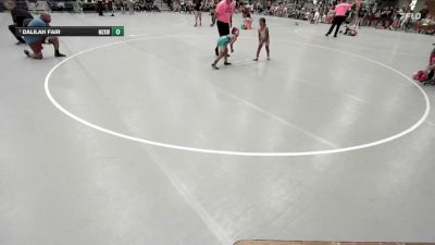 58-62 lbs Round 2 - Dalilah Fair, Mt Zion Kids WC vs Kinsley Holeman, Awa