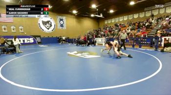 144 lbs Champ. Round 2 - Neal Cunningham, Santa Ynez vs Aaron Navarro, Madera South