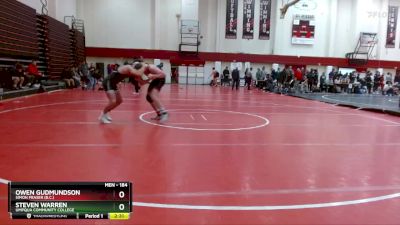 184 lbs Champ. Round 1 - Steven Warren, Umpqua Community College vs Owen Gudmundson, Simon Fraser (B.C.)