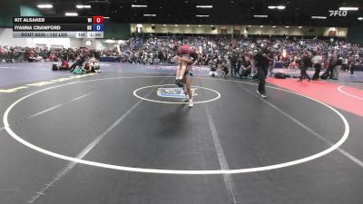 132 lbs Round Of 32 - Kit Alsaker, WI vs Iyanna Crawford, NC