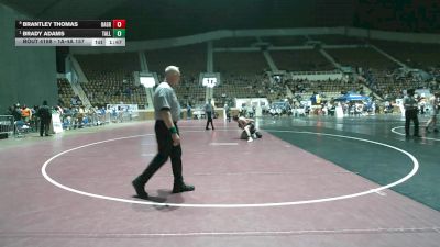 1A-4A 157 Quarterfinal - Brady Adams, Tallassee vs Brantley Thomas, Oak Grove