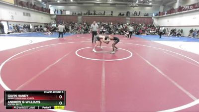 113 lbs Champ. Round 3 - Gavin Handy, Desert Ridge High School vs Andrew G-Williams, Poston Butte