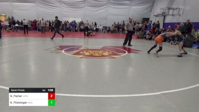 90 lbs Semifinal - Gabriel Fisher, Jersey Shore vs Kodryk Flickinger, New Oxford