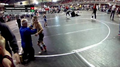 56 lbs Champ. Round 1 - Maverick Carruthers, St Paul Youth Wrestling vs Daniel Hernandez Avia, Gibbon Wrestling Club