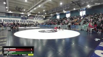 138 lbs Semifinal - Omari Greeen, Great Oak vs Cody Jarrett, Vista Murrieta