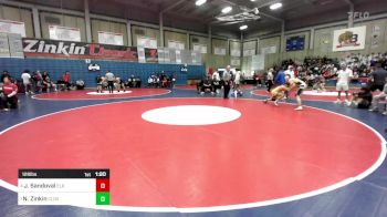 126 lbs Semifinal - Josiah Sandoval, Elk Grove Senior vs Nikade Zinkin, Clovis