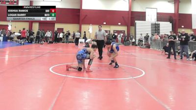 120 lbs Quarterfinal - Joshua Ramos, Dirty Den Wrestling Club vs Logan Barry, Mayo Quanchi