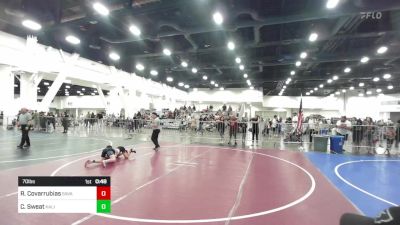 70 lbs Quarterfinal - Ronan Covarrubias, Savage House WC vs Connor Sweat, Kalispell WC