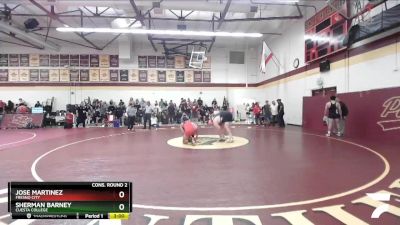 285 lbs Cons. Round 2 - Jose Martinez, Fresno City vs Sherman Barney, Cuesta College