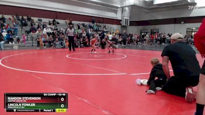 42-46 lbs Quarterfinal - Randon Stevenson, Center Grove WC vs Lincoln Fowler, Noblesville WC