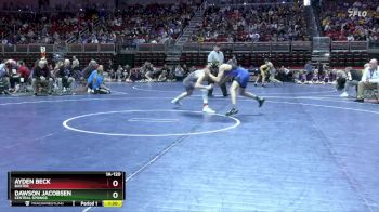1A-120 lbs 5th Place Match - Dawson Jacobsen, Central Springs vs Ayden Beck, Baxter