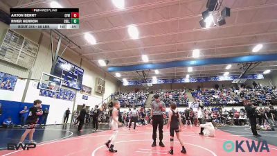 58 lbs Semifinal - Axton Berry, Coweta Tiger Wrestling vs River Herron, Collinsville Cardinal Youth Wrestling