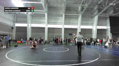 145 lbs Champ. Round 1 - Jaxon Langston, Hook Em W.C vs Grayson Clawson, Riverton Wolf Pack Wrestling Club
