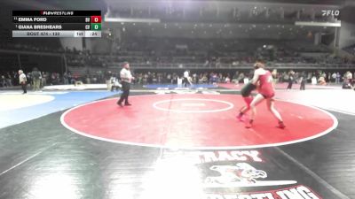 130 lbs Cons. Round 4 - Giana Breshears, Central Valley vs Emma Ford, Bella Vista