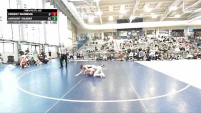 92 lbs Semis & 1st Wrestleback (8 Team) - Crosby Mathews, Black Fox vs Anthony Gilbert, Bear Cave