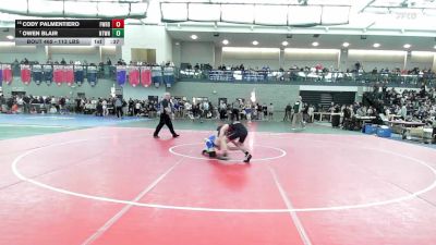 113 lbs Consi Of 4 - Cody Palmentiero, Fairfield Warde vs Owen Blair, Newtown