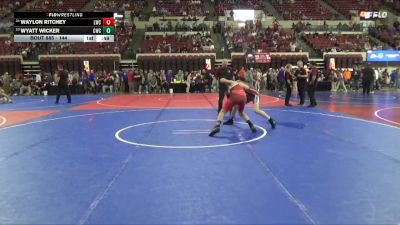 144 lbs Cons. Round 2 - Wyatt Wicker, Conrad Wrestling Club vs Waylon Ritchey, Lockwood Wrestling Club