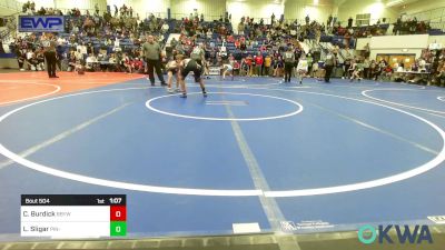 90 lbs Round Of 16 - Carter Burdick, Broken Bow Youth Wrestling vs Logan Sligar, Pin-King All Stars