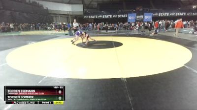 92 lbs Cons. Round 3 - Torren Esemann, Takedown Express Wrestling Club vs Torben Sommer, Anacortes Hawkeyes Wrestling Club