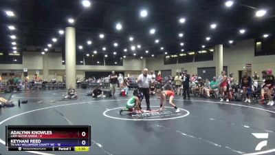 85 lbs Round 5 (6 Team) - Keyhani Reed, TN AAU-Williamson County WC vs Adalynn Knowles, Lady Gator Dawgs