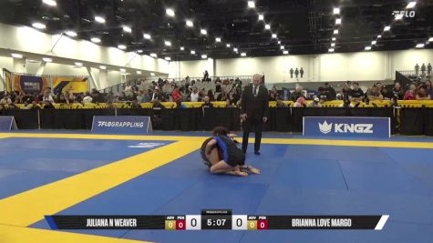 Brianna Love Margo vs Juliana N Weaver 2025 World IBJJF Jiu-Jitsu No-Gi Championship