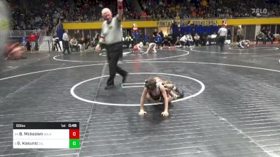 55 lbs Round Of 32 - Beau Mckeown, Wilkes Barre vs Griffin Kasunic, Oil City