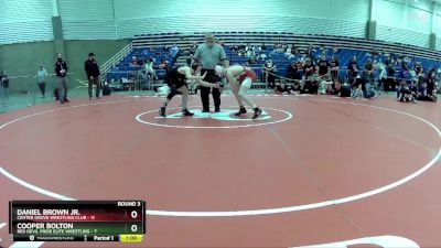 110 lbs Round 3 (6 Team) - Daniel Brown Jr., Center Grove Wrestling Club vs Cooper Bolton, Red Devil Pride Elite Wrestling