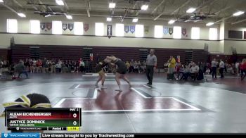 168-173 lbs 1st Place Match - Justyce Dominick, Vinton-Shellsburg vs Aleah Eichenberger, NH/TV