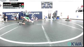 85 lbs Rr Rnd 1 - Kai Reynolds, Lawton Legends Youth Wrestling vs Brantlee Evans, Cotton County Wrestling Club