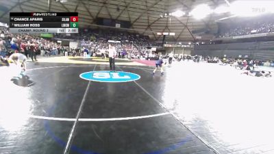 Boys 3A 126 lbs Champ. Round 2 - William Ross, Lincoln (Tacoma) vs Chance Aparis, Silas