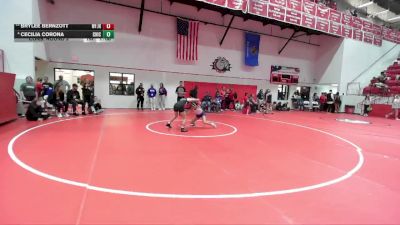 JH 102 lbs Cons. Round 3 - Cecilia Corona, CHICKASHA JH vs Brylee Bernzott, Weatherford JH