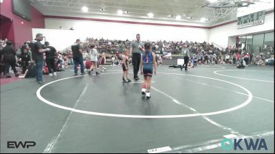 46 lbs Quarterfinal - Robyn Dunn, Ponca City Wildcat Wrestling vs Kegan Spigner, Tonkawa Takedown Club
